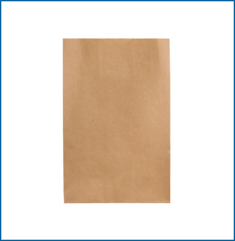 Flat paper bags without window