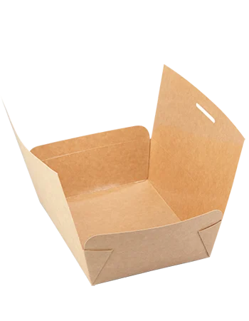 Rectangular meal box with hook closure E140 B197 H65